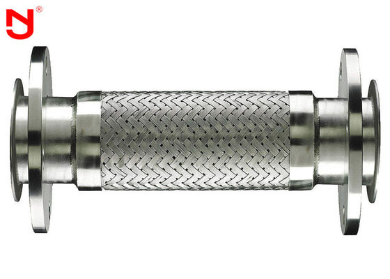 Wąż z podwójnym drutem w oplocie metalowym Taśma stalowa Siatka Oba końce Złącze kołnierzowe Odporne na korozję